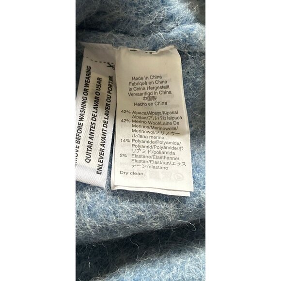 J.CREW Alpaca Merino Wool Teddy Sweater in Heather Blue Size XSmall - Picture 6 of 7